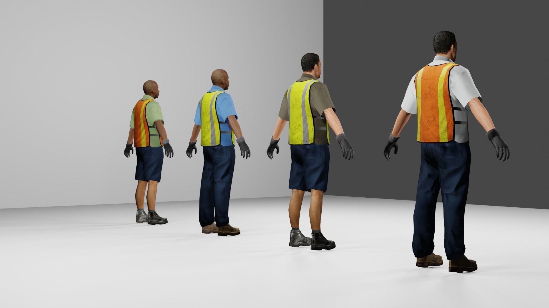 Worker Pack Low-poly 3D model Low-poly 3D model_4