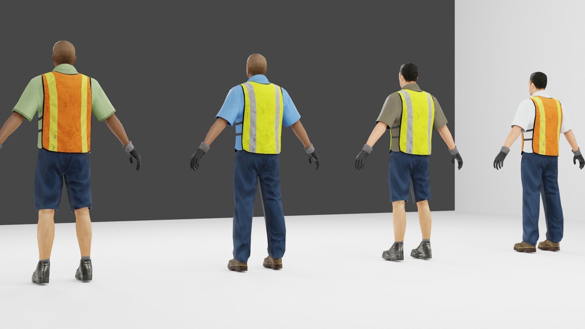 Worker Pack Low-poly 3D model Low-poly 3D model_5