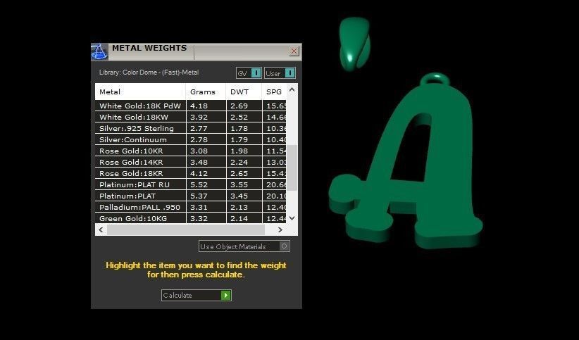 Model 978 A Bone Initial Letter Alphabet Pendant 3D print model_11