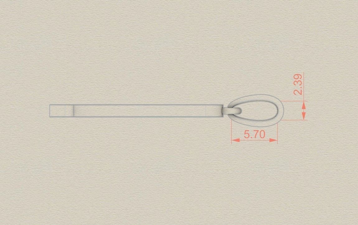 Model 978 A Bone Initial Letter Alphabet Pendant 3D print model_7