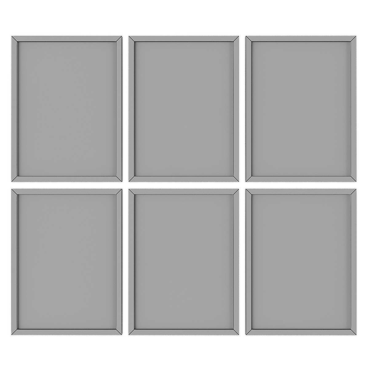 Pictures917 two gold leaf framed prints Low-poly 3D model_4