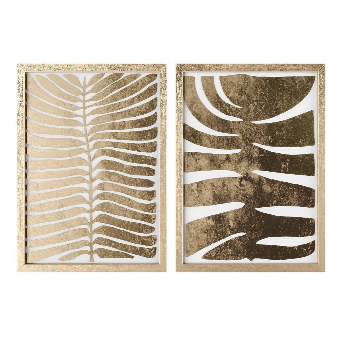 Pictures917 two gold leaf framed prints Low-poly 3D model_1