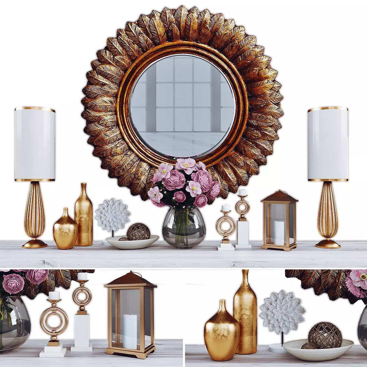 Decor set 077 Low-poly 3D model_0