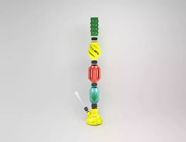 BUILD A CUSTOM BONG - Big Bong With Percolator 3D print model