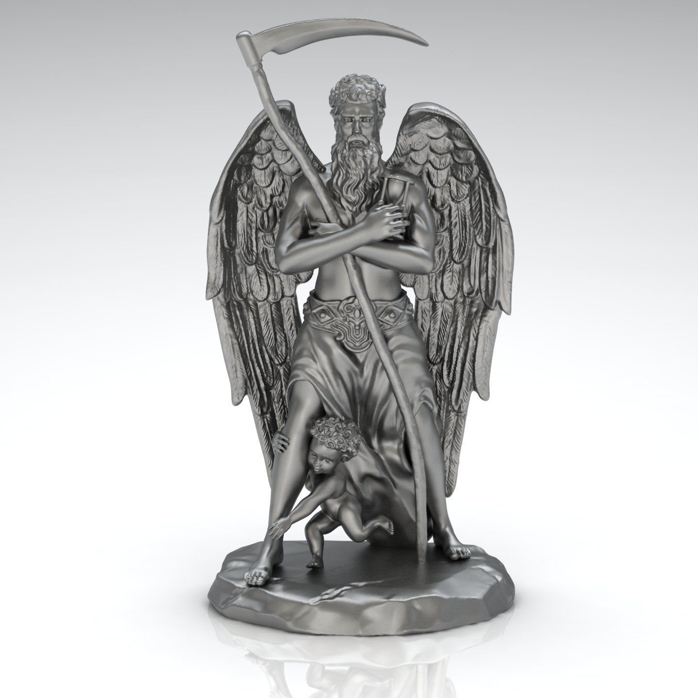 Chronos Greek Mythology God Time Statue 3D printing and CNC 3D print model_2