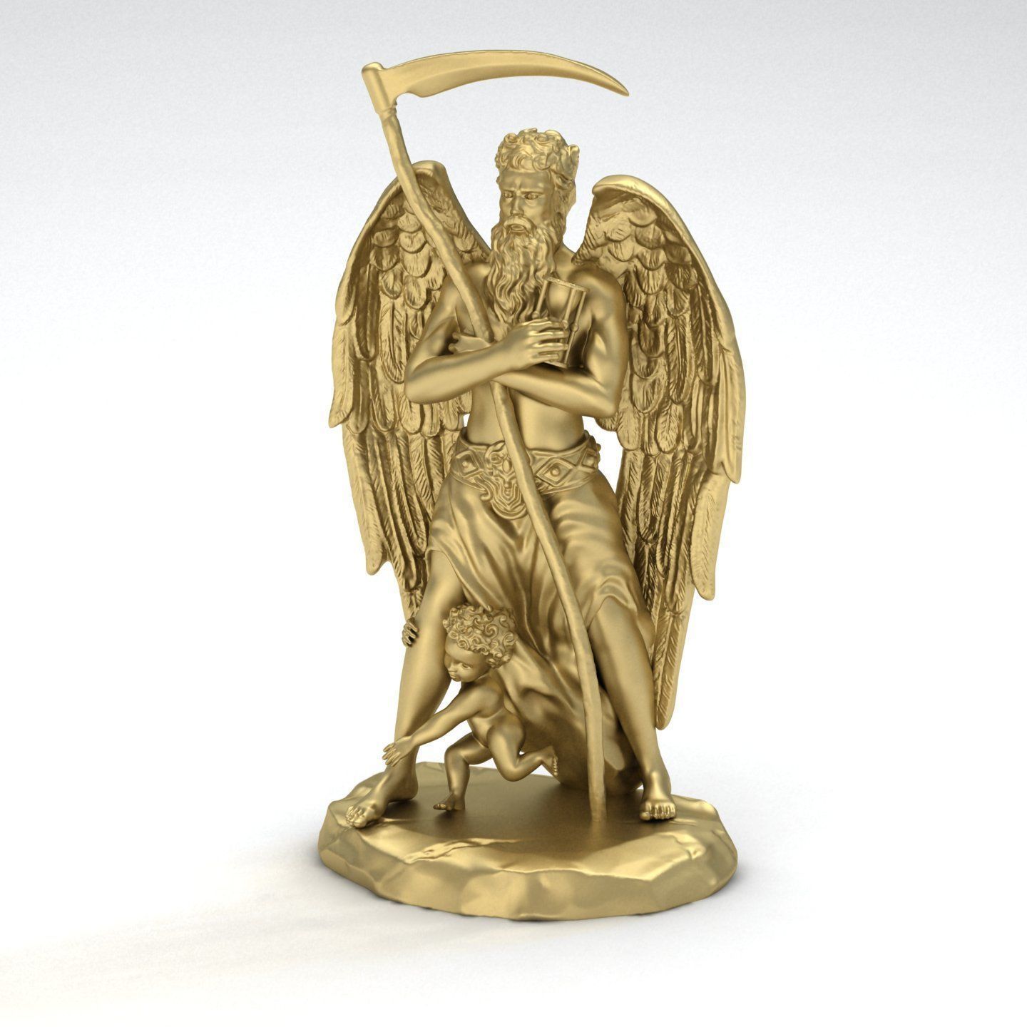 Chronos Greek Mythology God Time Statue 3D printing and CNC 3D print model_1