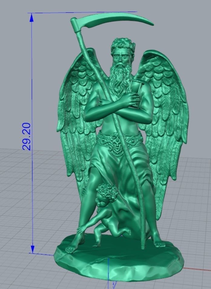Chronos Greek Mythology God Time Statue 3D printing and CNC 3D print model_6