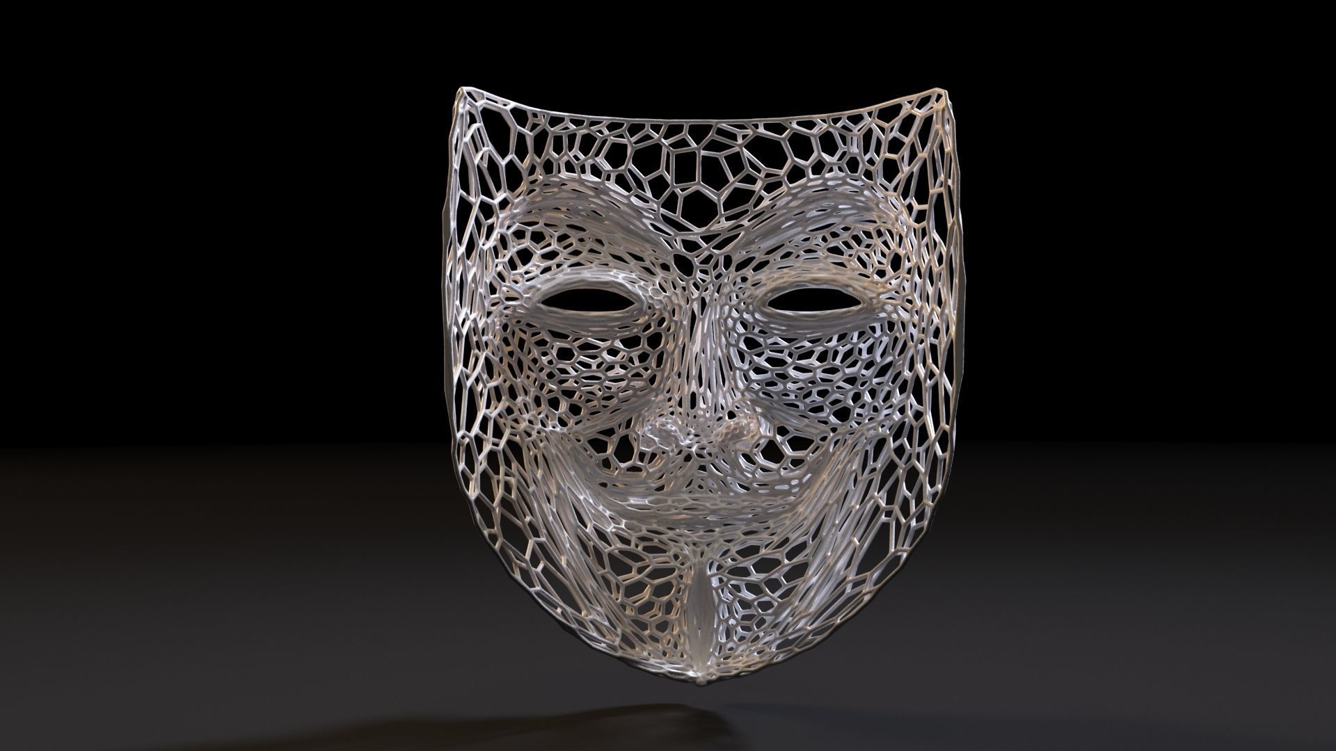 Guy Fawkes Mask 3D print model_4
