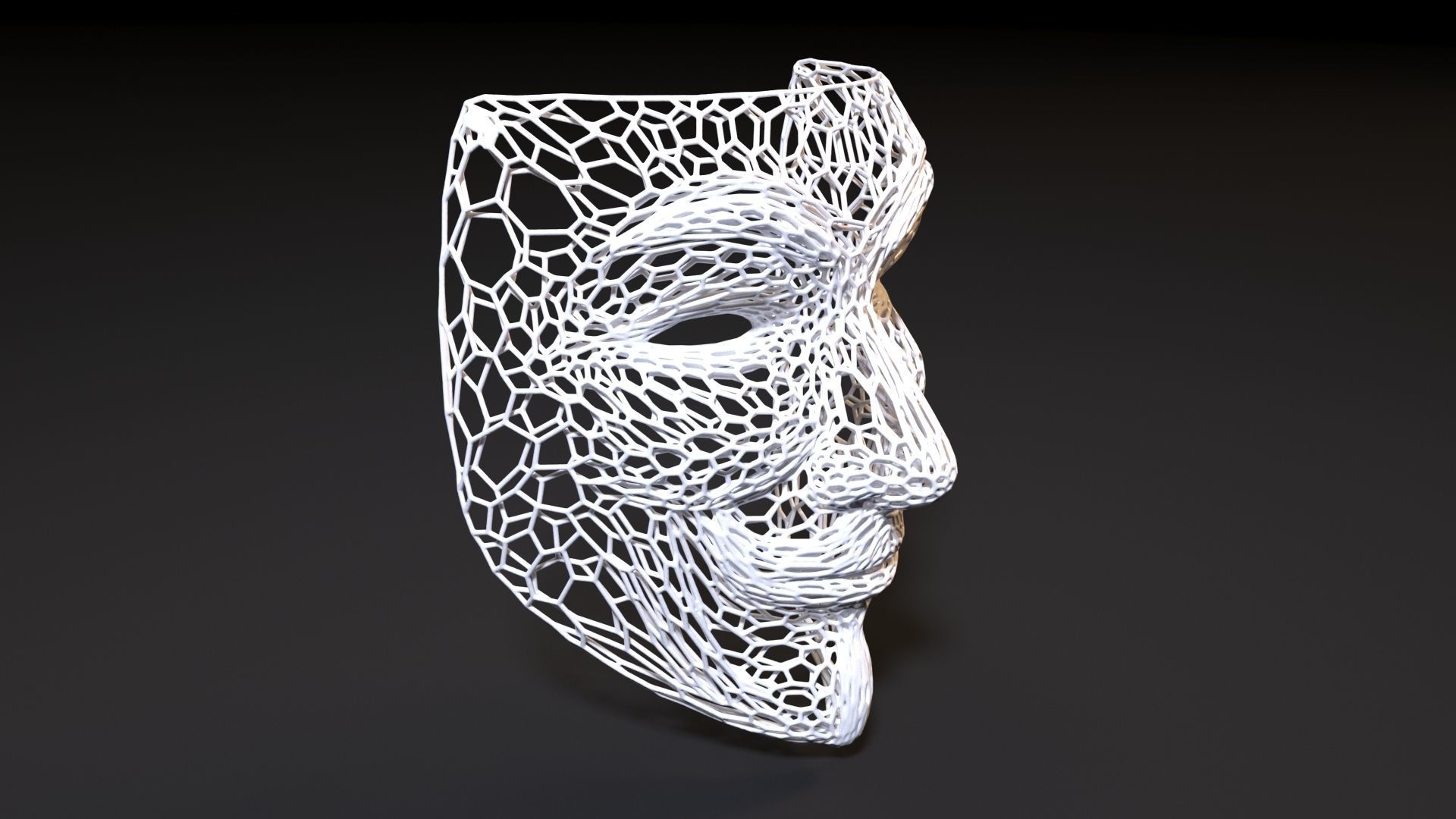 Guy Fawkes Mask 3D print model_7