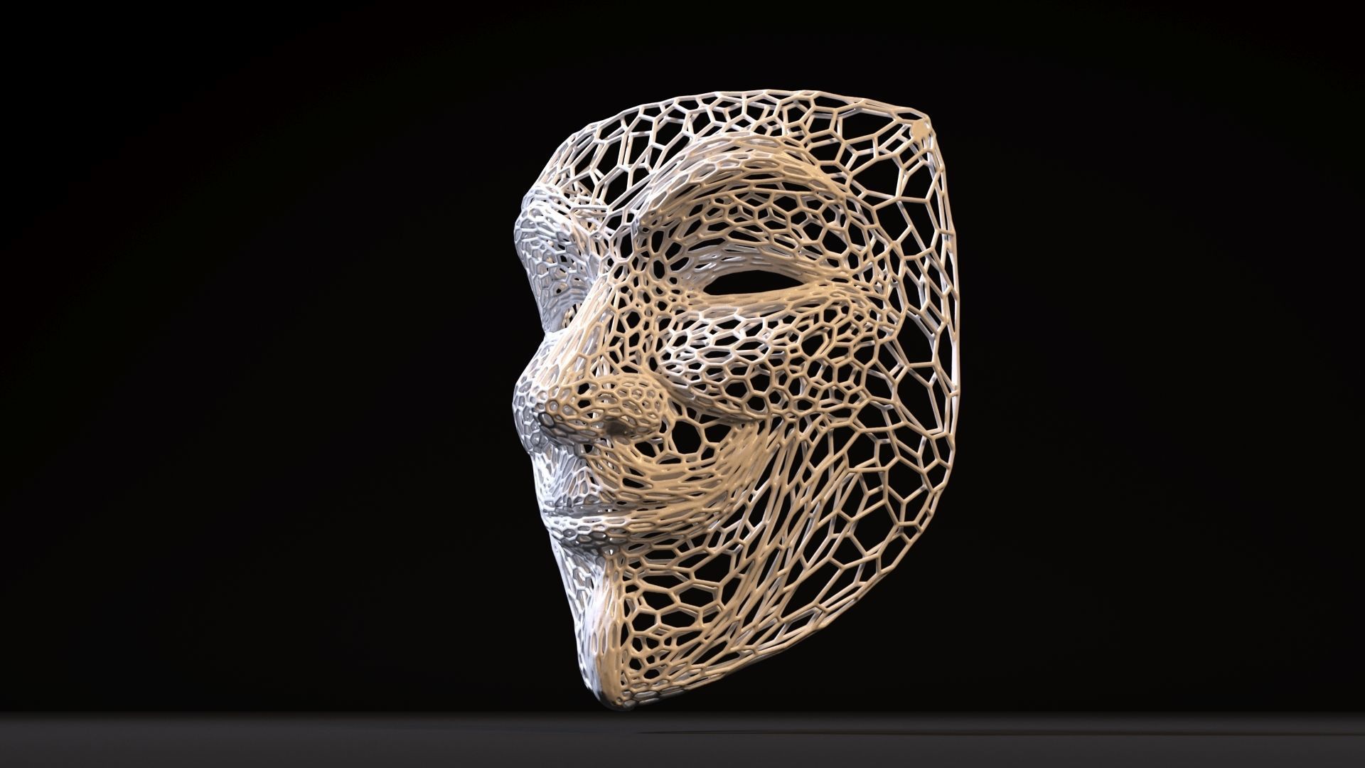 Guy Fawkes Mask 3D print model_9