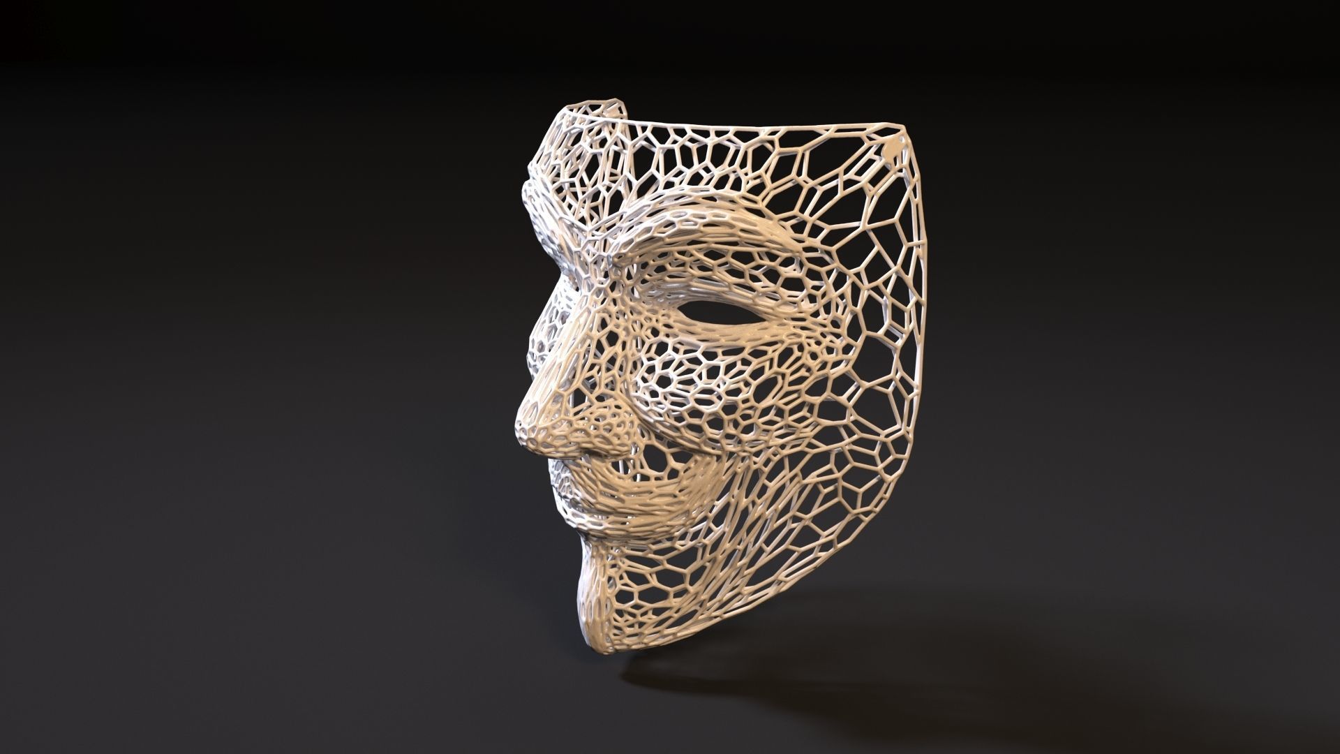 Guy Fawkes Mask 3D print model_1
