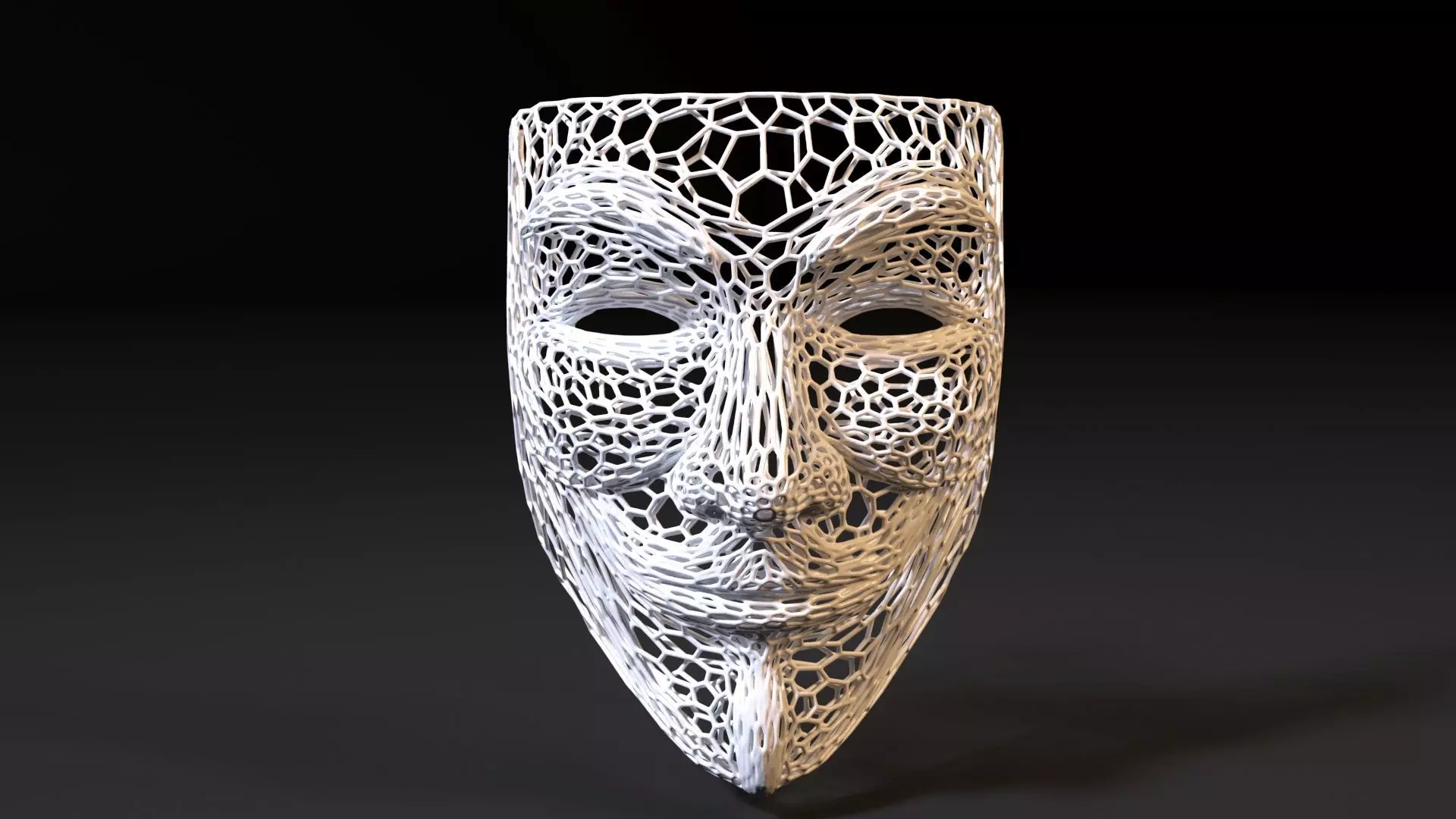 Guy Fawkes Mask 3D print model_0