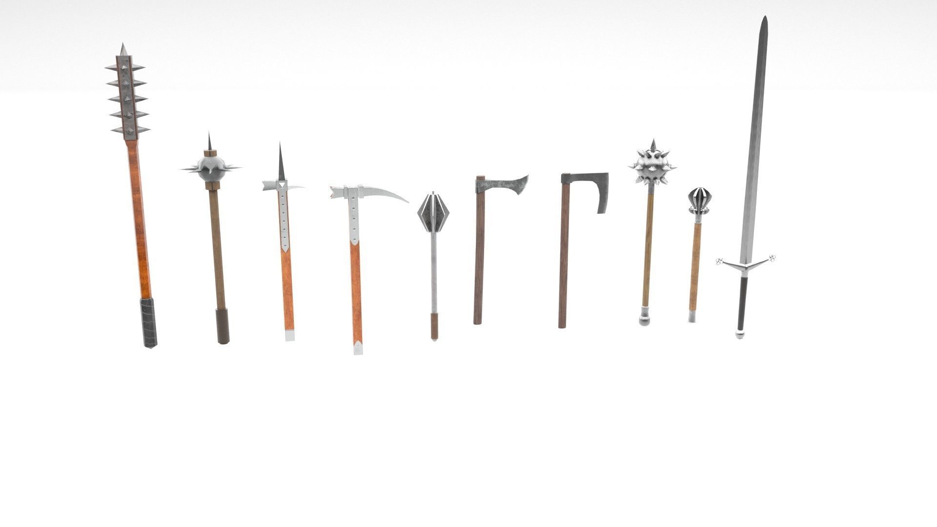 Medieval Armory and Smithy Building 3D model_35