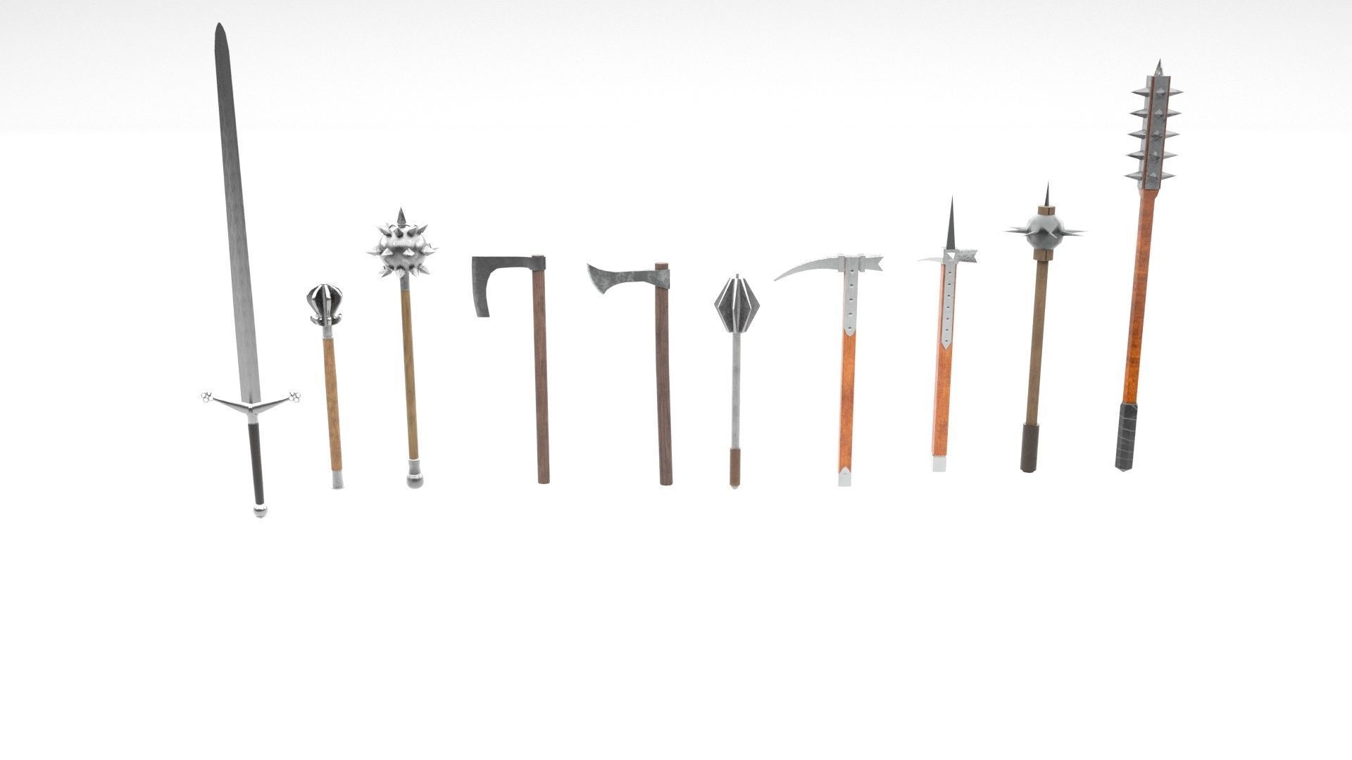 Medieval Armory and Smithy Building 3D model_36