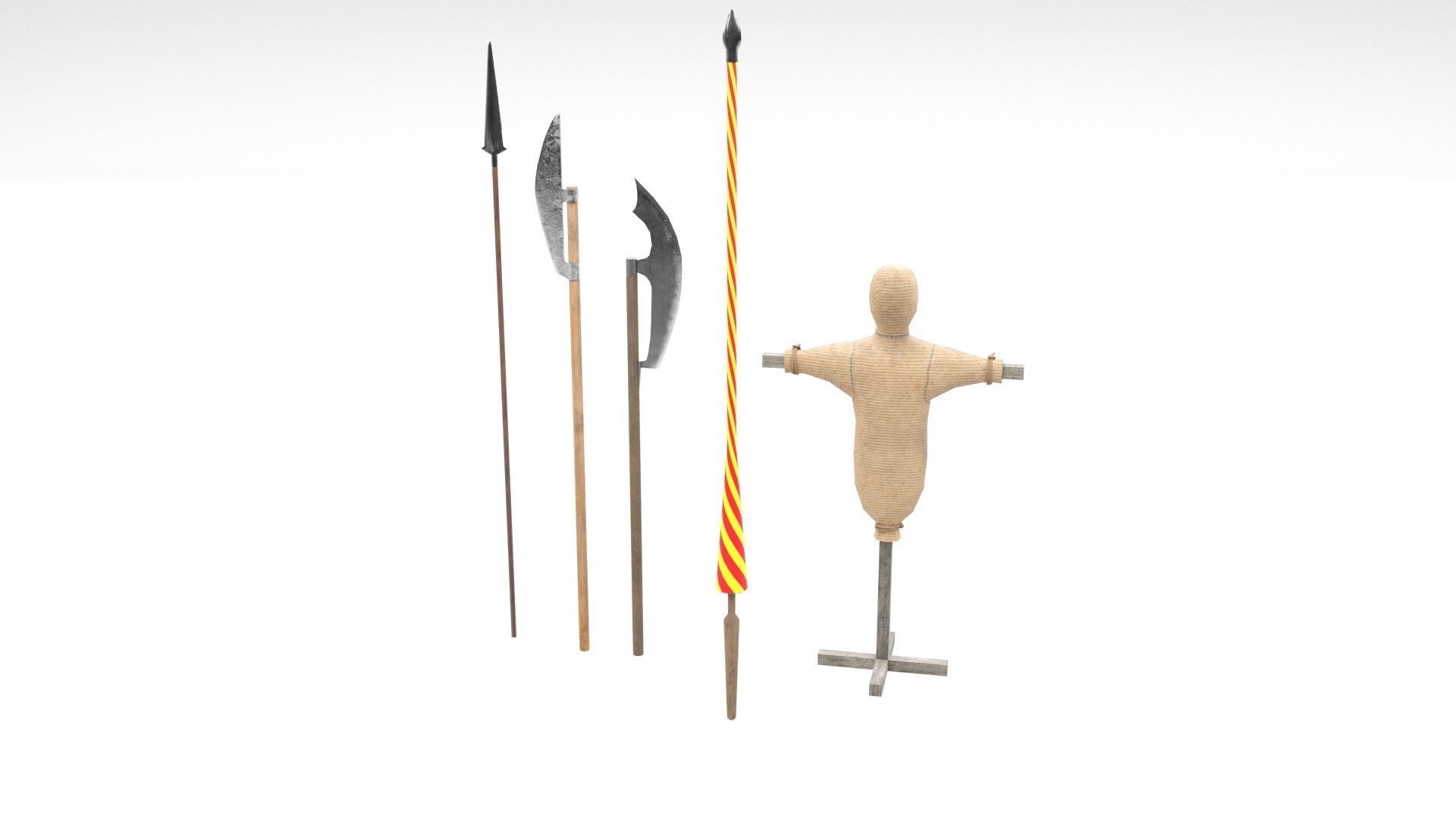 Medieval Armory and Smithy Building 3D model_37