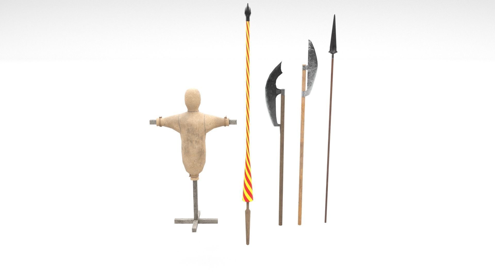 Medieval Armory and Smithy Building 3D model_38