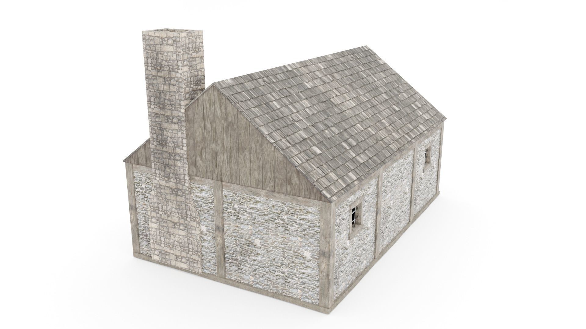 Medieval Armory and Smithy Building 3D model_31