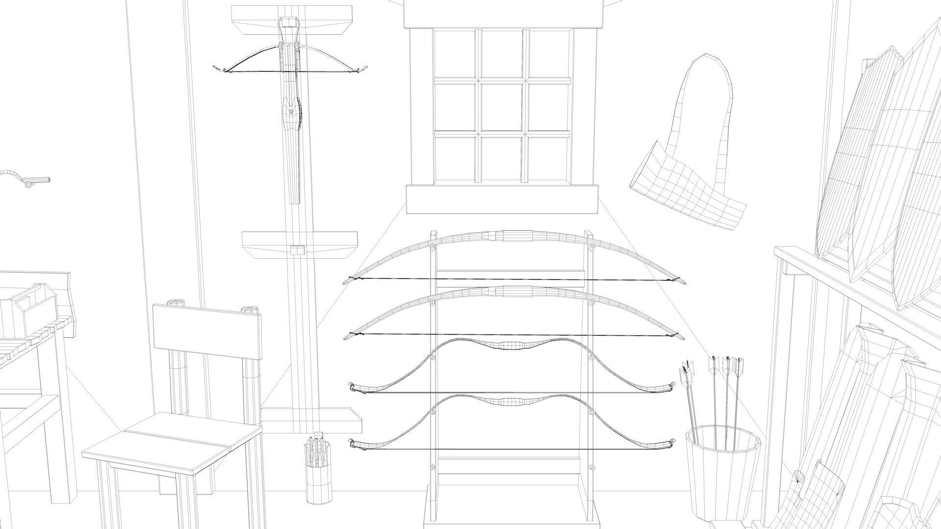 Medieval Armory and Smithy Building 3D model_18