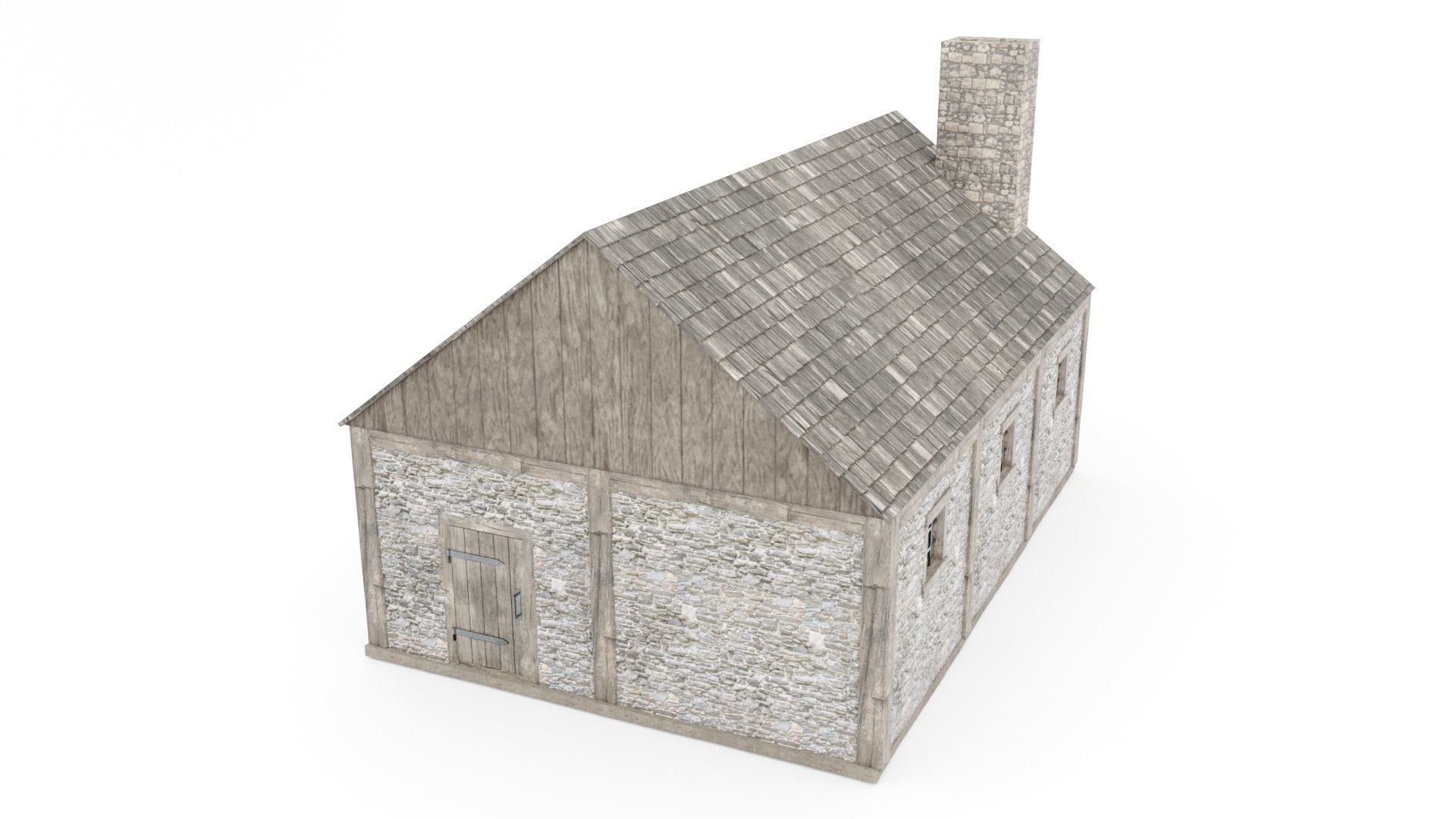 Medieval Armory and Smithy Building 3D model_29