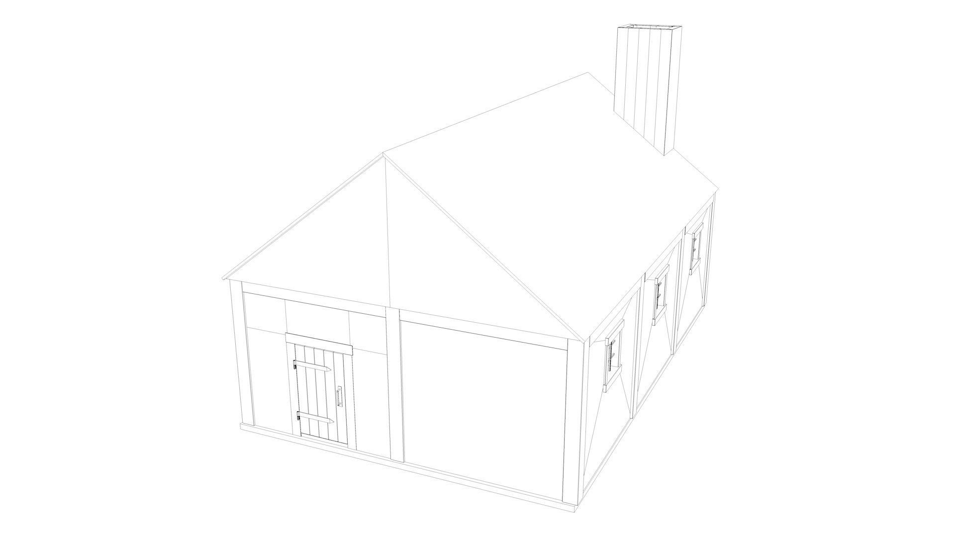 Medieval Armory and Smithy Building 3D model_30