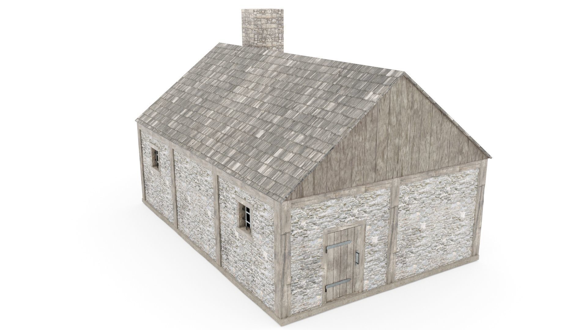 Medieval Armory and Smithy Building 3D model_33