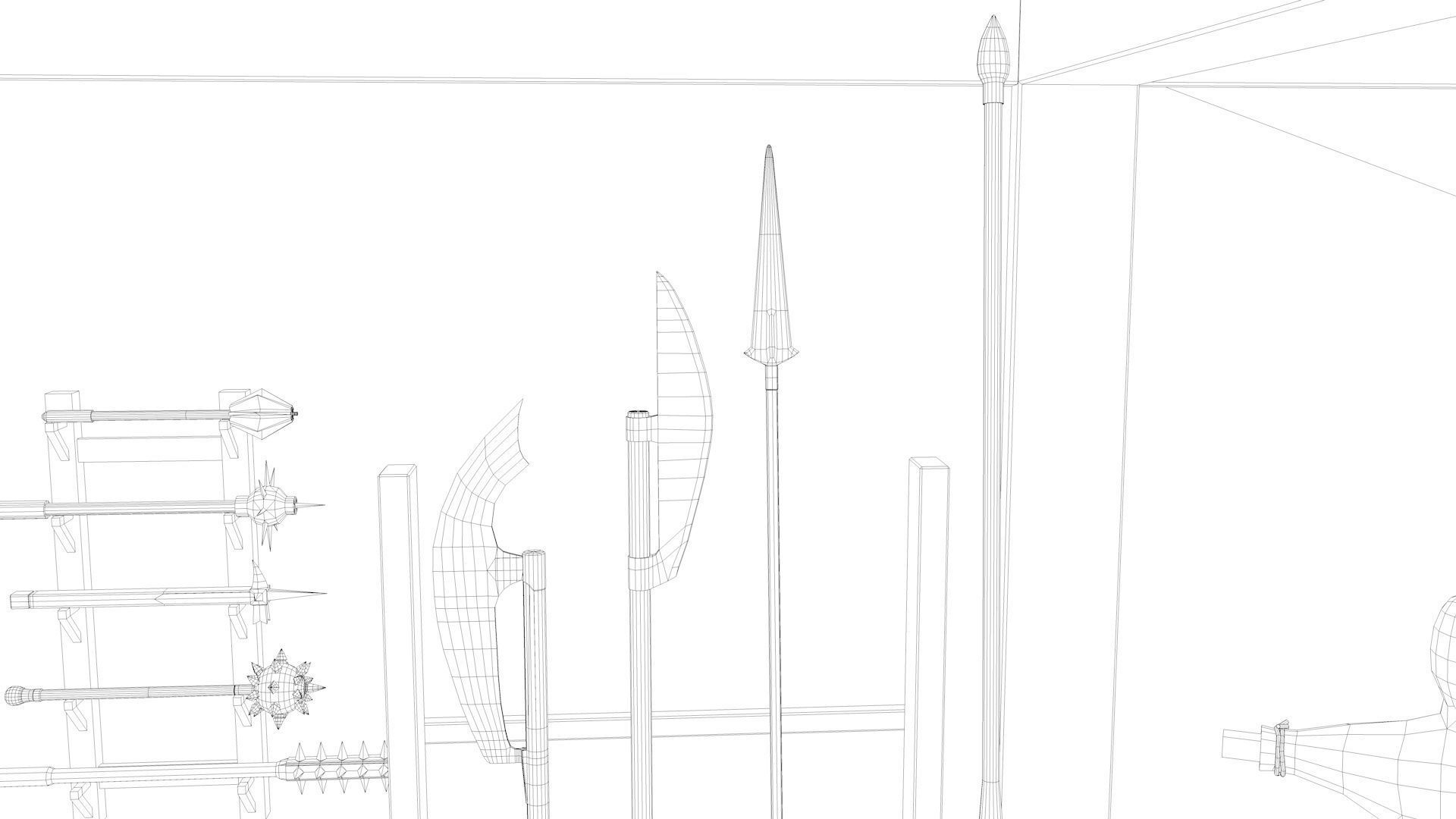 Medieval Armory and Smithy Building 3D model_20