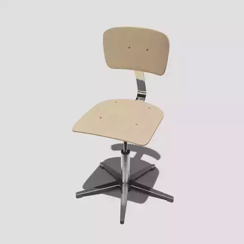 School chair wood and inox