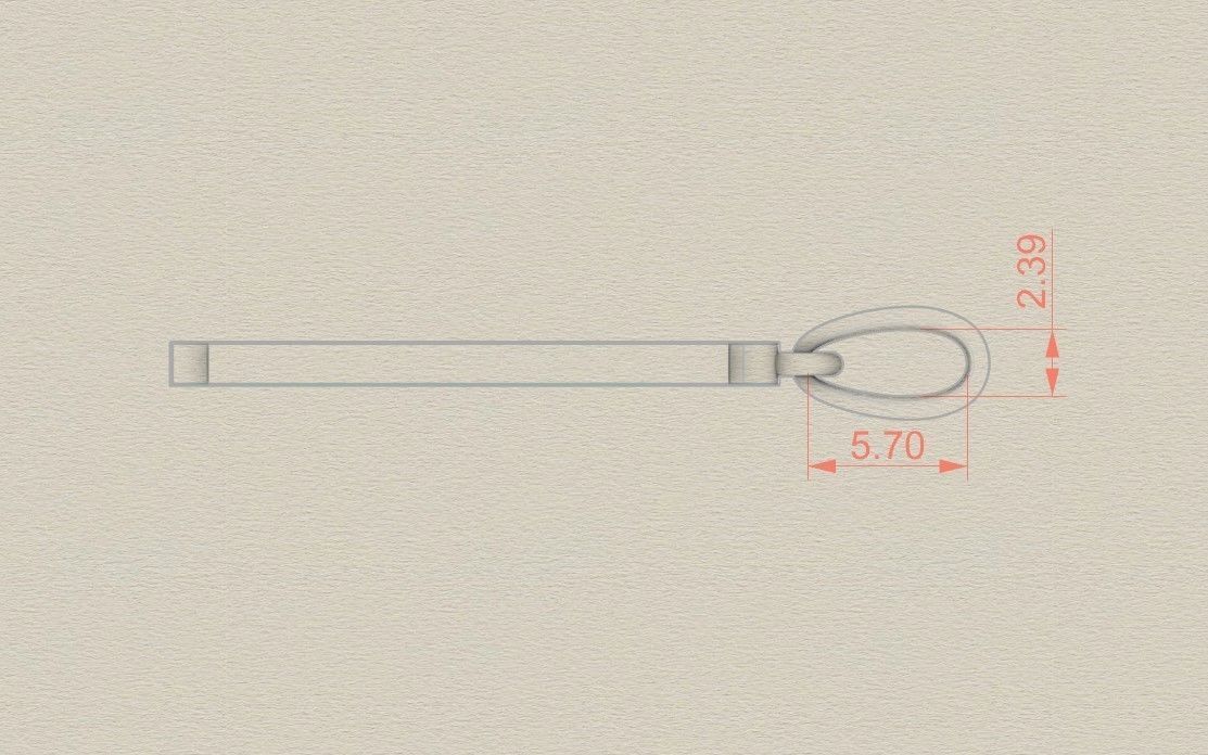 Model 981 D Bone Initial Letter Alphabet Pendant 3D print model_7