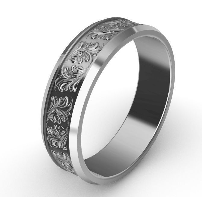 embossed leaf hoop 3D print model_1