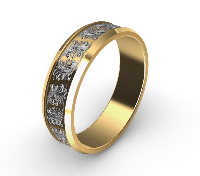 embossed leaf hoop 3D print model_2