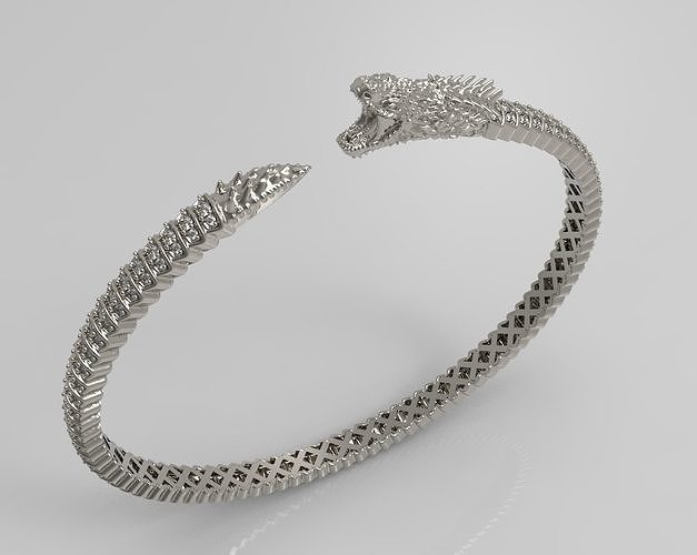 Dragon men bracelet 3D print model