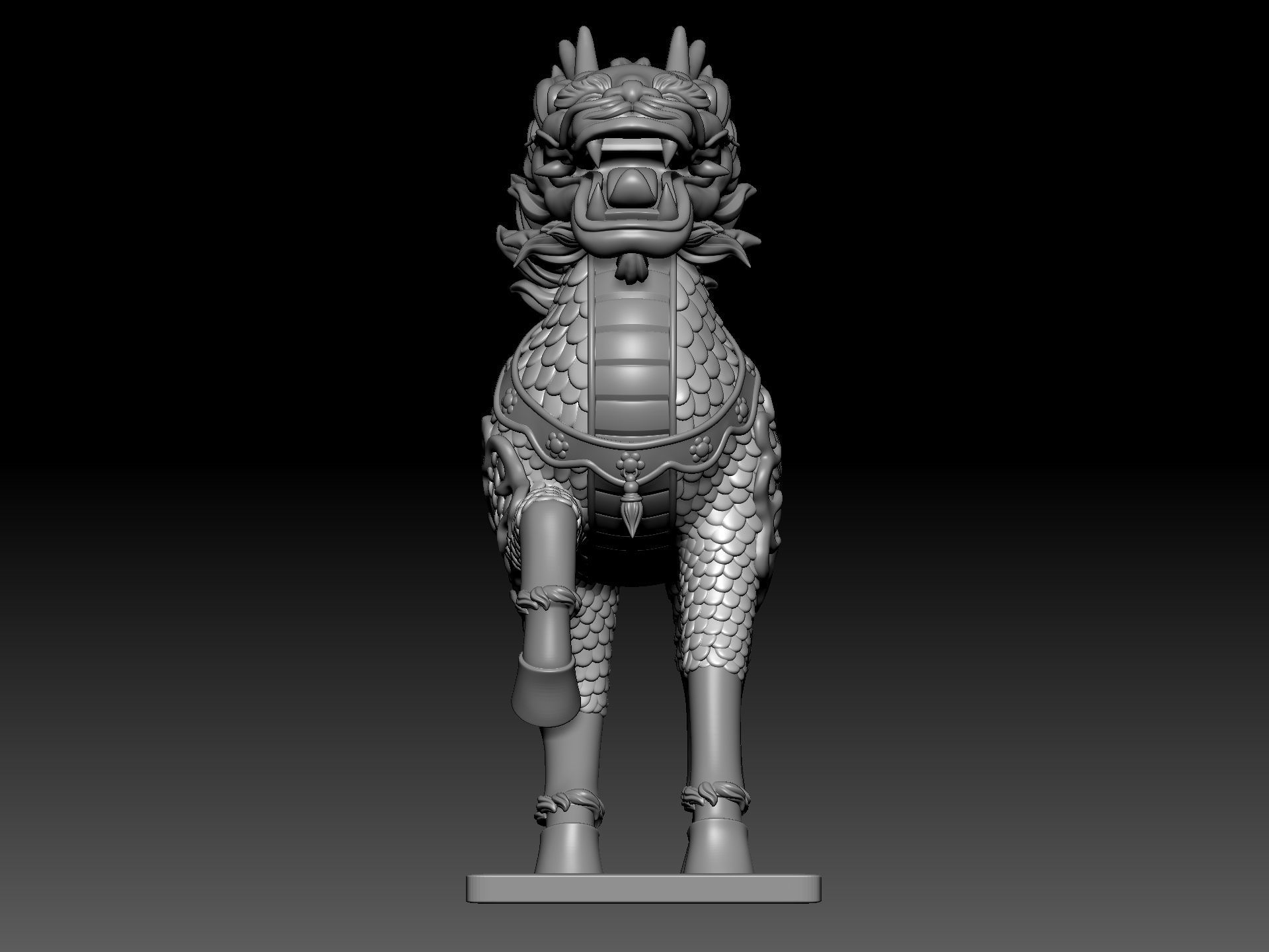 Kirin ornaments 3D model_2