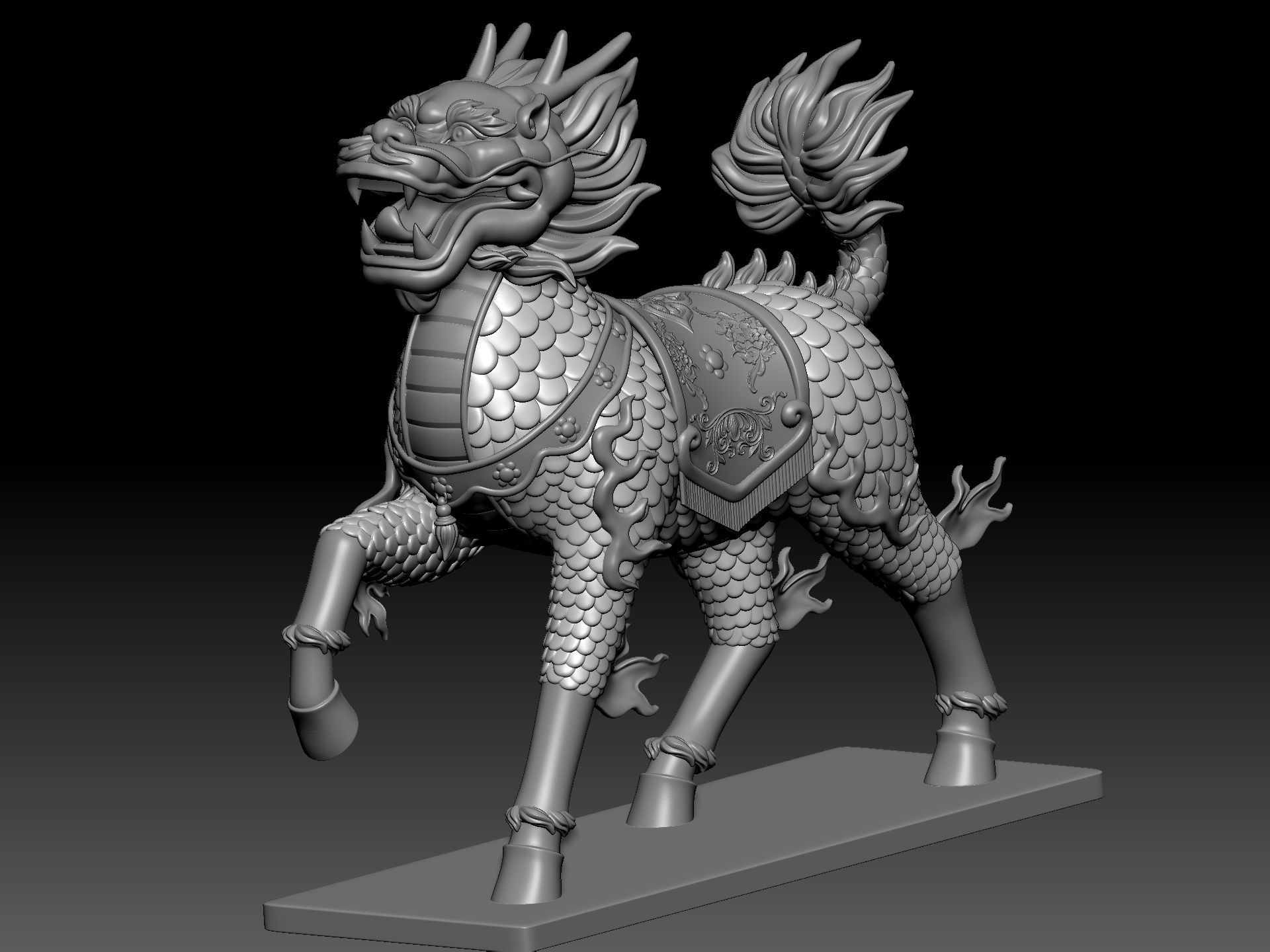 Kirin ornaments 3D model_1