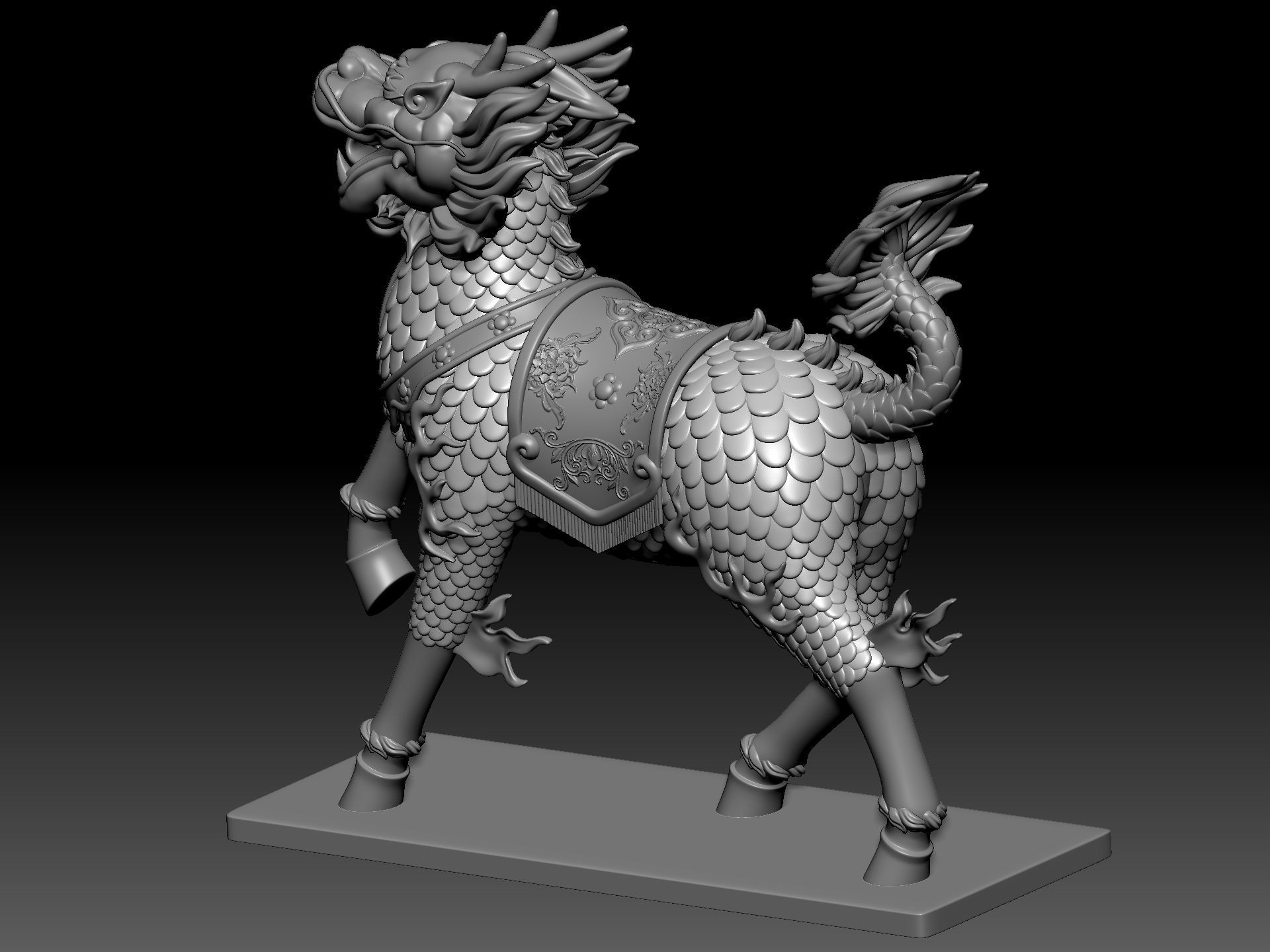 Kirin ornaments 3D model_3