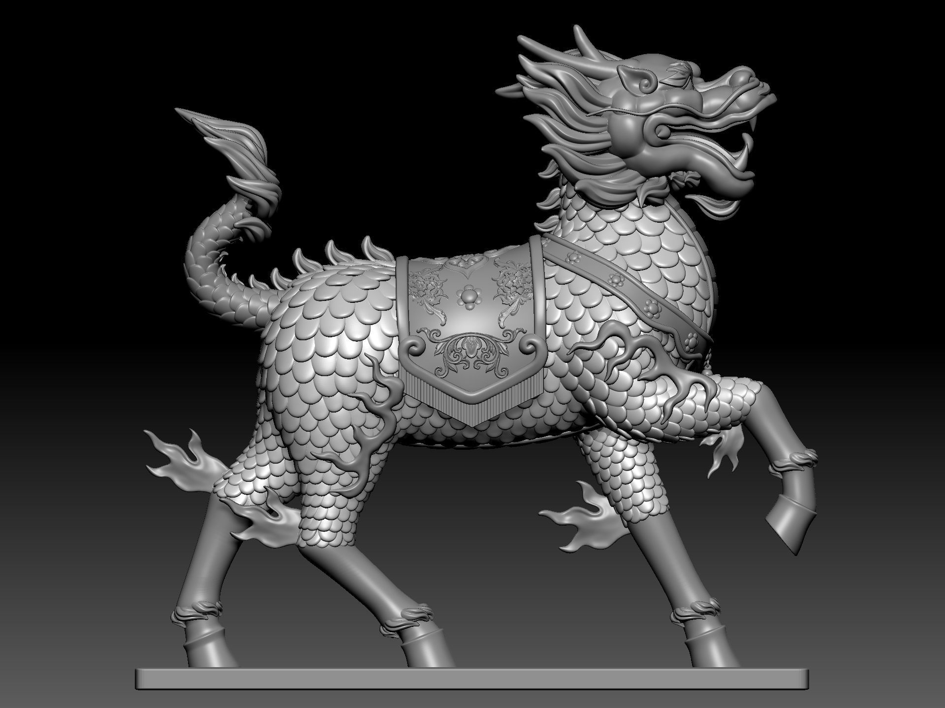 Kirin ornaments 3D model_5