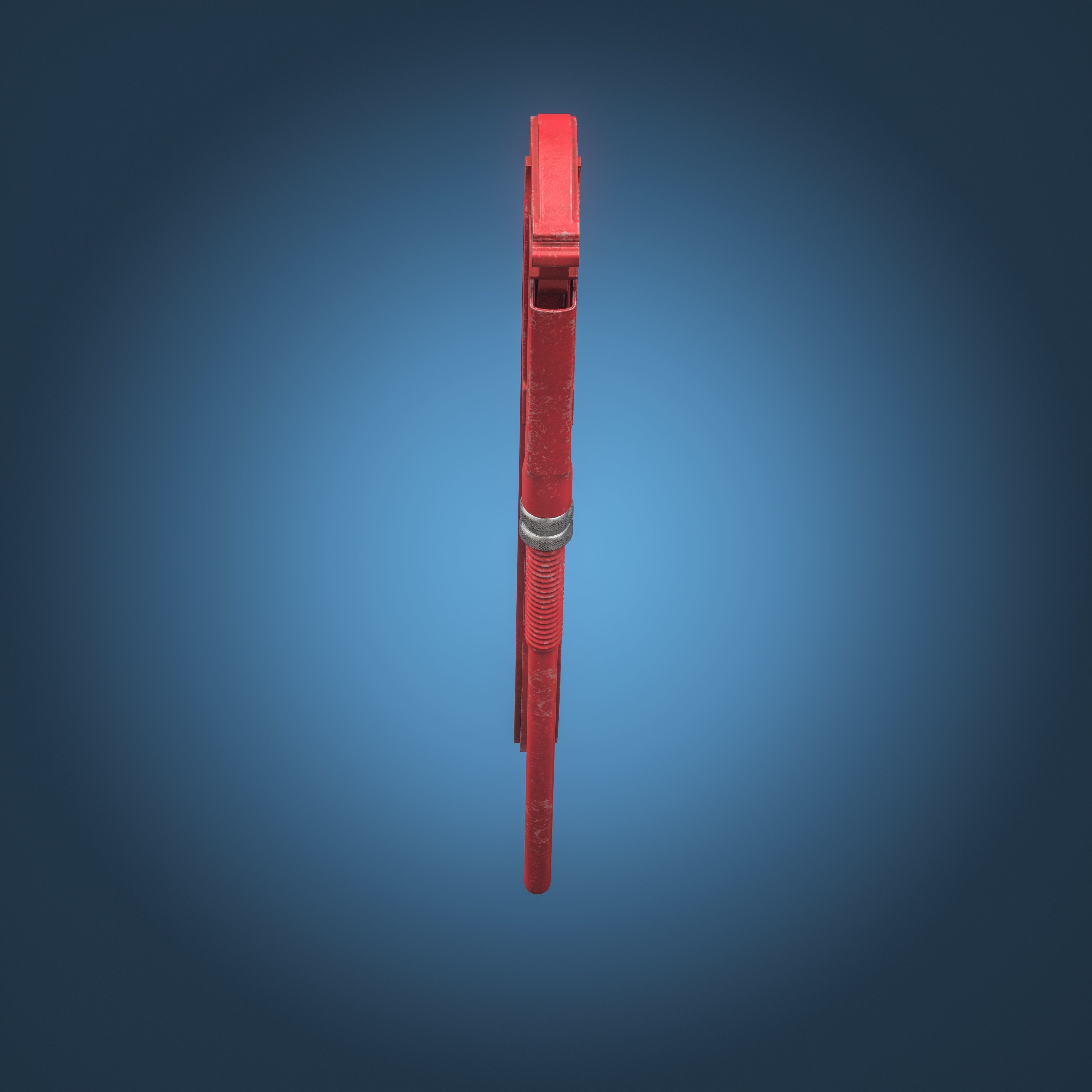 Adjustable Pipe Wrench Low-poly 3D model_4