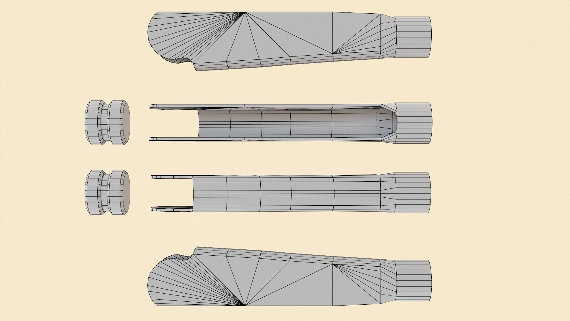 Adjustable Pipe Wrench Low-poly 3D model_17