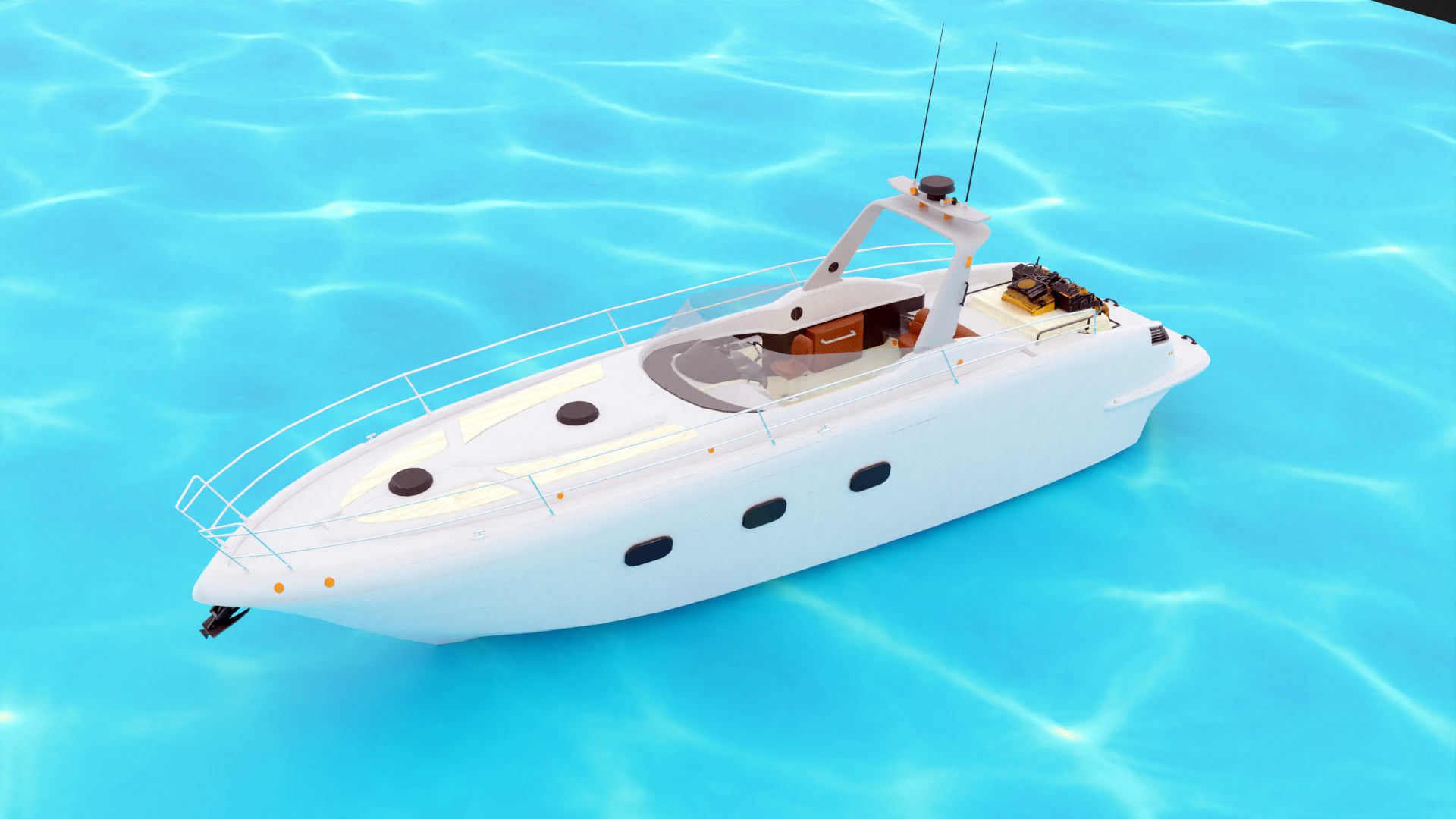 3D Stylized Boat Low-poly 3D model_2