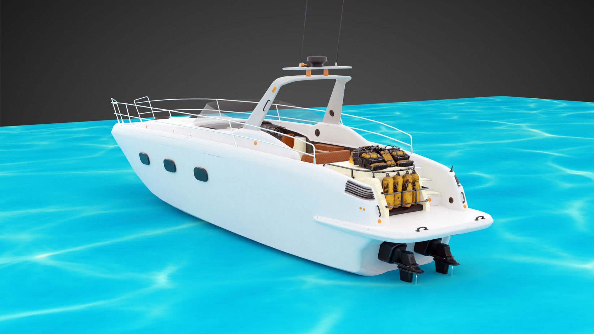 3D Stylized Boat Low-poly 3D model_3