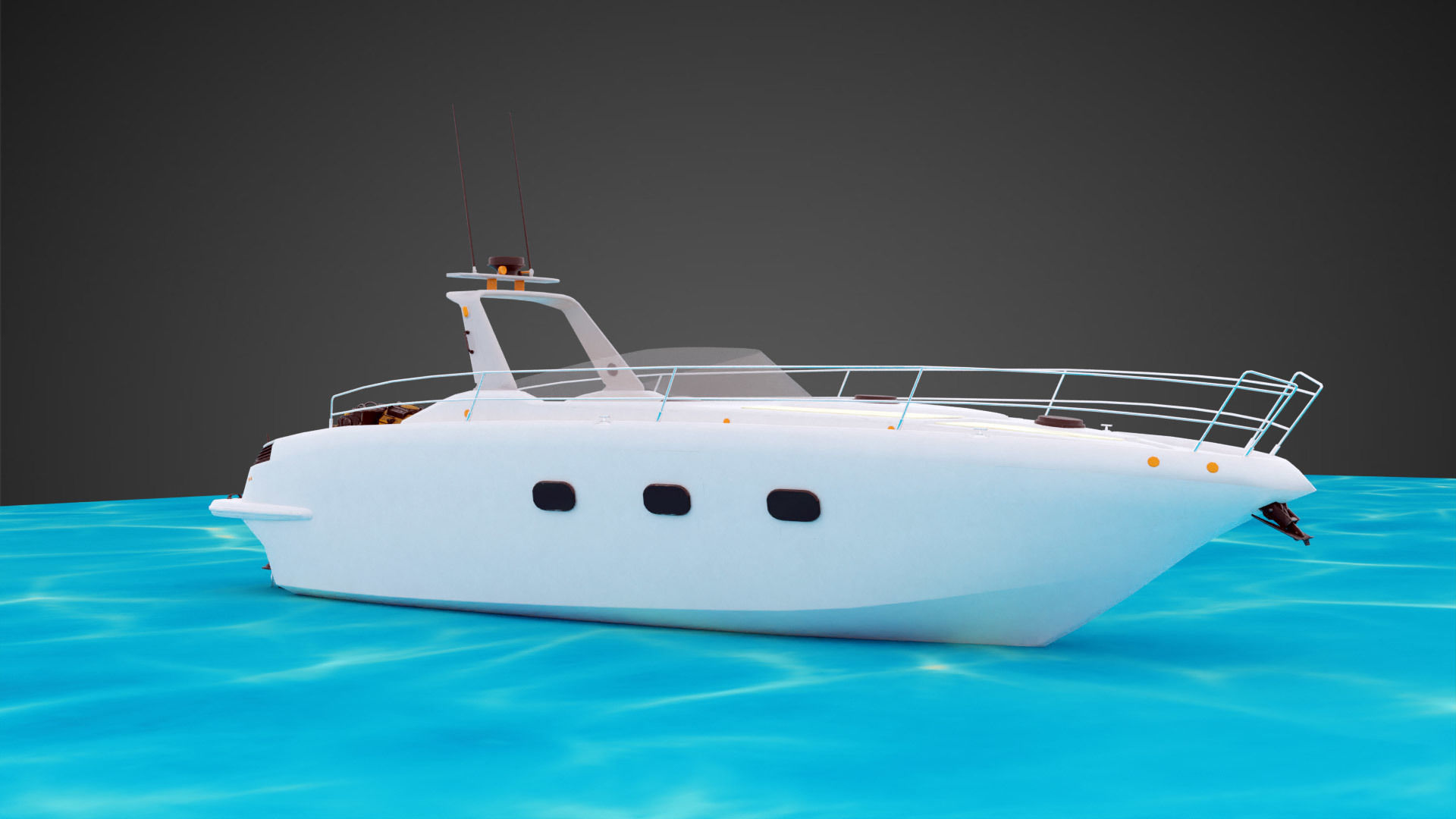 3D Stylized Boat Low-poly 3D model_4