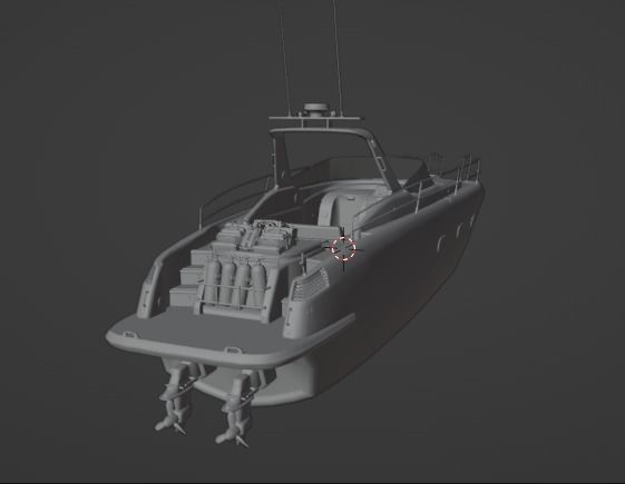 3D Stylized Boat Low-poly 3D model_11