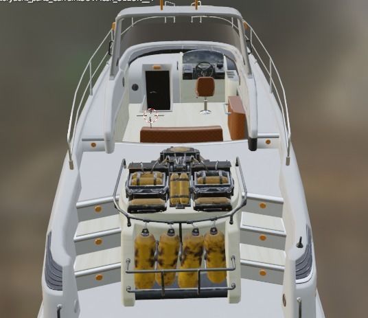 3D Stylized Boat Low-poly 3D model_17