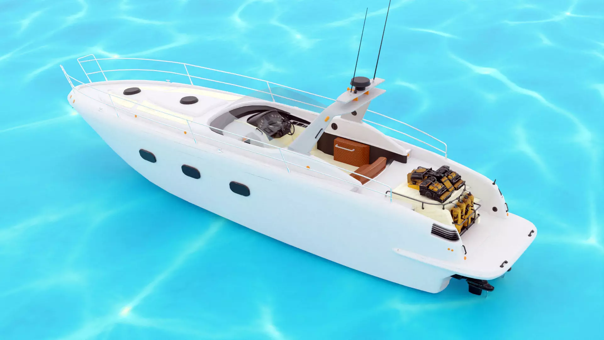 3D Stylized Boat Low-poly 3D model_0