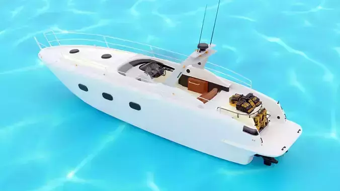 3D Stylized Boat Low-poly 3D model