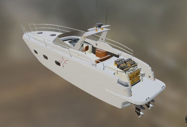 3D Stylized Boat Low-poly 3D model_15