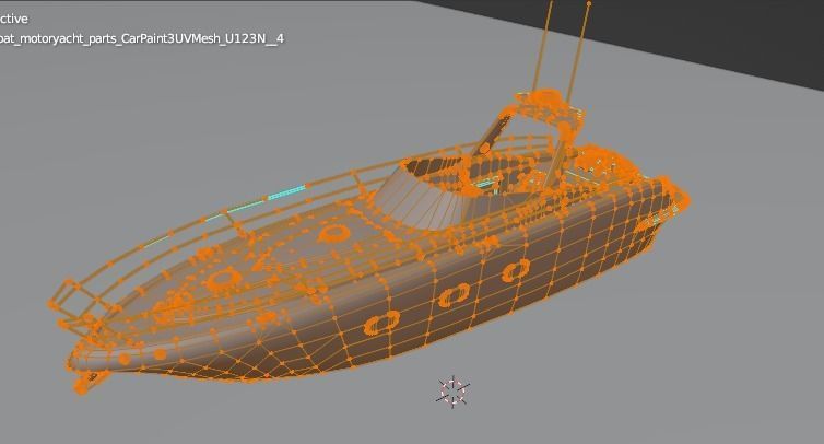 3D Stylized Boat Low-poly 3D model_26