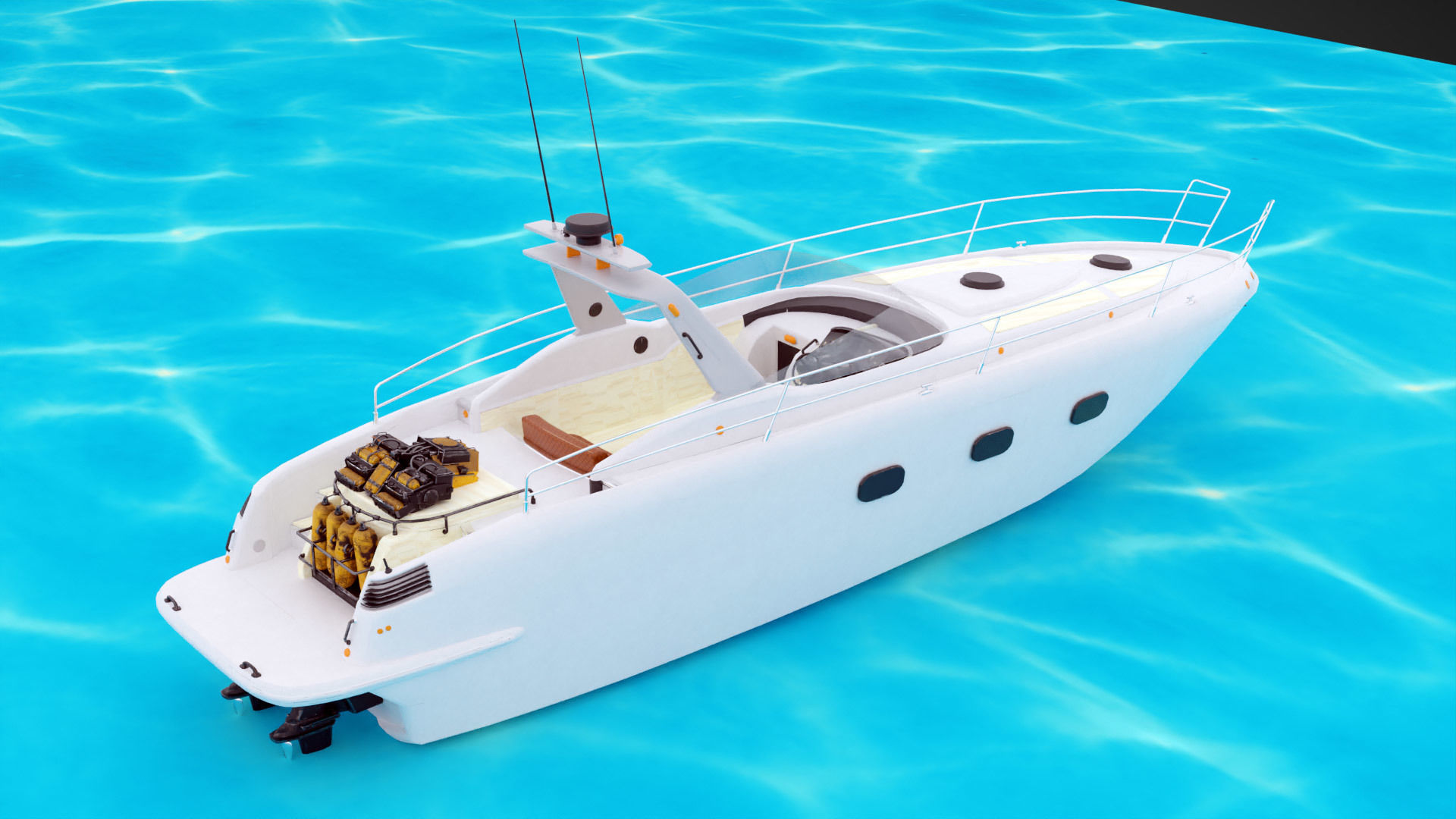 3D Stylized Boat Low-poly 3D model_5