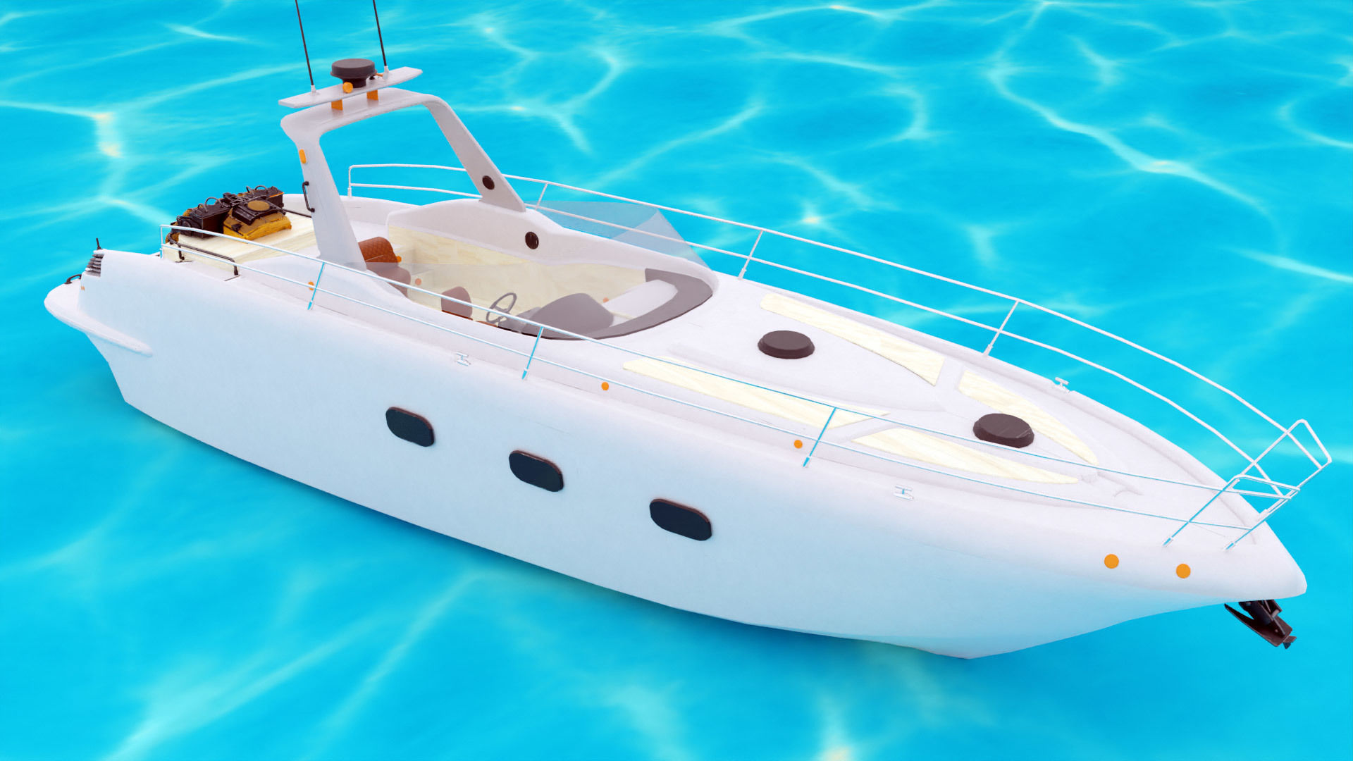 3D Stylized Boat Low-poly 3D model_6