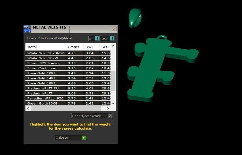 Model 983 F Bone Initial Letter Alphabet Pendant 3D print model_11