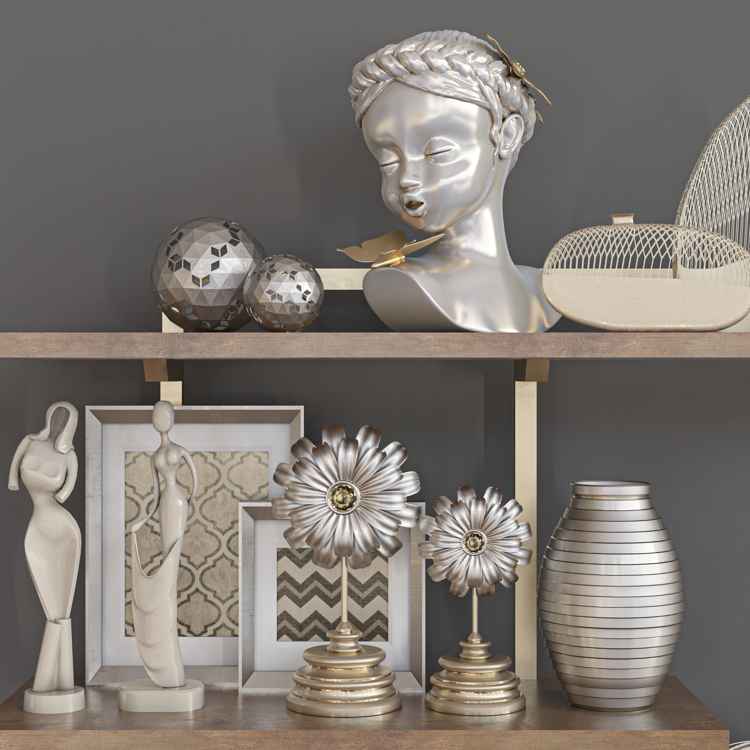 decorative set 62 Low-poly 3D model_1